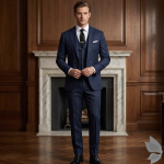 Raymond PolyViscose Navy Blue Colour Unstitched Suit Fabric - 3.50 metres - 4321 / VV4907