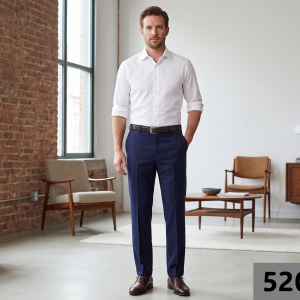 J.HAMPSTEAD SUPER WOOL 90'S BLUE COLOUR PLAIN UNSTITCHED TROUSER FABRIC -1.30 METRES / VV5205