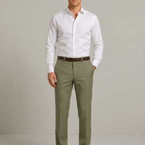 J.Hampstead Light Green Plain Terron Rayon Unstitched Trouser Fabric - 1.25 Metres / VV6050