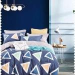 " Weaves Empire " 9.0 Feet x 9.0 Feet (King Size) 100 % Cotton Blue Colour Double Bed Set With Two Stitched Pillow Covers ( 46 cm x 69 cm ) / VV6089