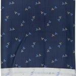 J.HAMPSTEAD " 100% PREMIUM COTTON " BLUE PRINTED SELF CHECKERED DESIGN UNSTITCHED SHIRT FABRIC - 1.6 METRES / VV6337