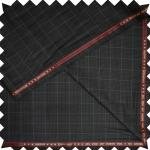 RAYMOND SUPER 100'S PURE MERINO WOOL WITH 15% ANGORA BROWNISH GREY COLOURED CHECKERED DESIGN UNSTITCHED SUIT FABRIC -3.25 METRES / VV6593