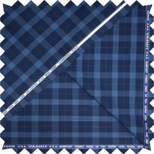 RAYMOND VIRASAFE 120S BLUE COLOURED UNSTITCHED SUIT FABRIC -3.25 METRES / VV6616
