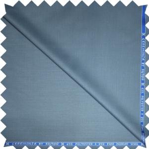 RAYMOND CEREMONIA COLLECTION BLUE COLOURED MERINO WOOL BLENDED PLAIN UNSTITCHED TROUSER FABRIC -1.3 METRES / VV6627