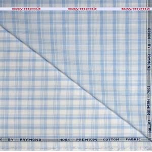 Raymond 100% Premium Cotton WHITE Unstitched Shirt Fabric - 1.60 metres / VV6728