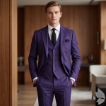 Raymond Poly Viscose Purple Solid Suit Fabric-3.5mts / VV6791