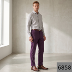 Raymond super 100 wool blended super noava with self and gentle fabric purple coloured unstitched trouser fabric with length 1.25 metres / VV6858