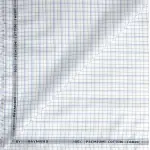 Raymond 100% Premium Cotton White Checkered Unstitched Shirt Fabric - 1.60 meters / VV6918
