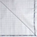 Raymond 100% Premium Cotton White Checkered Unstitched Shirt Fabric - 1.60 meters / VV6926