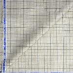 Siyaram's Linen Cotton Checkered Beige Unstitched Shirt Fabric 1.6 Mts - VV6979 / S424