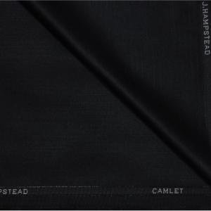 J HAMPSTEAD BLACK TERRON RAYON PLAIN UNSTITCHED SUIT FABRIC-3MTS / VV7241