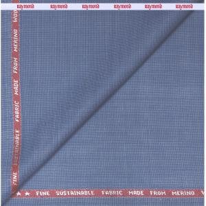RAYMOND CHAMPION's COLLECTION SUSTAINOUVA 45 % MERINO WOOL BLENDED BLUE MATTY UNSTITCHED TROUSER FABRIC-1.25 MTS / VV7293