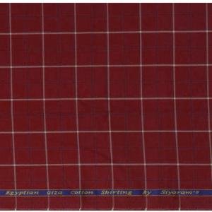 Siyaram's Pure Cotton Striped Red Colored Shirt Fabric 1.6 Mts / VV7522