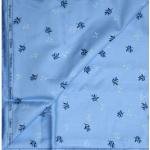 WEAVES EMPIRE 100% PREMIUM GIZA COTTON PRINTED SKY BLUE UNSTITCHED SHIRT FABRIC 1.60MTS / VV8147