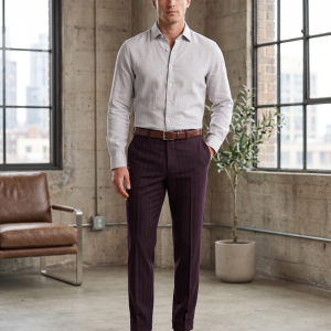J.Hampstead Grey Terron Rayon Unstitched Trouser Fabric - 1.25 Metres / VV8184
