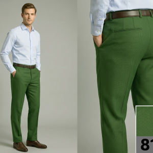 J.hampstead Terron Rayon Solid Green Unstitched Trouser Fabric -1.25 metres - VV8185