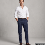 J.Hampstead Blue Terron Rayon Unstitched Trouser Fabric - 1.25 Metres - VV8212